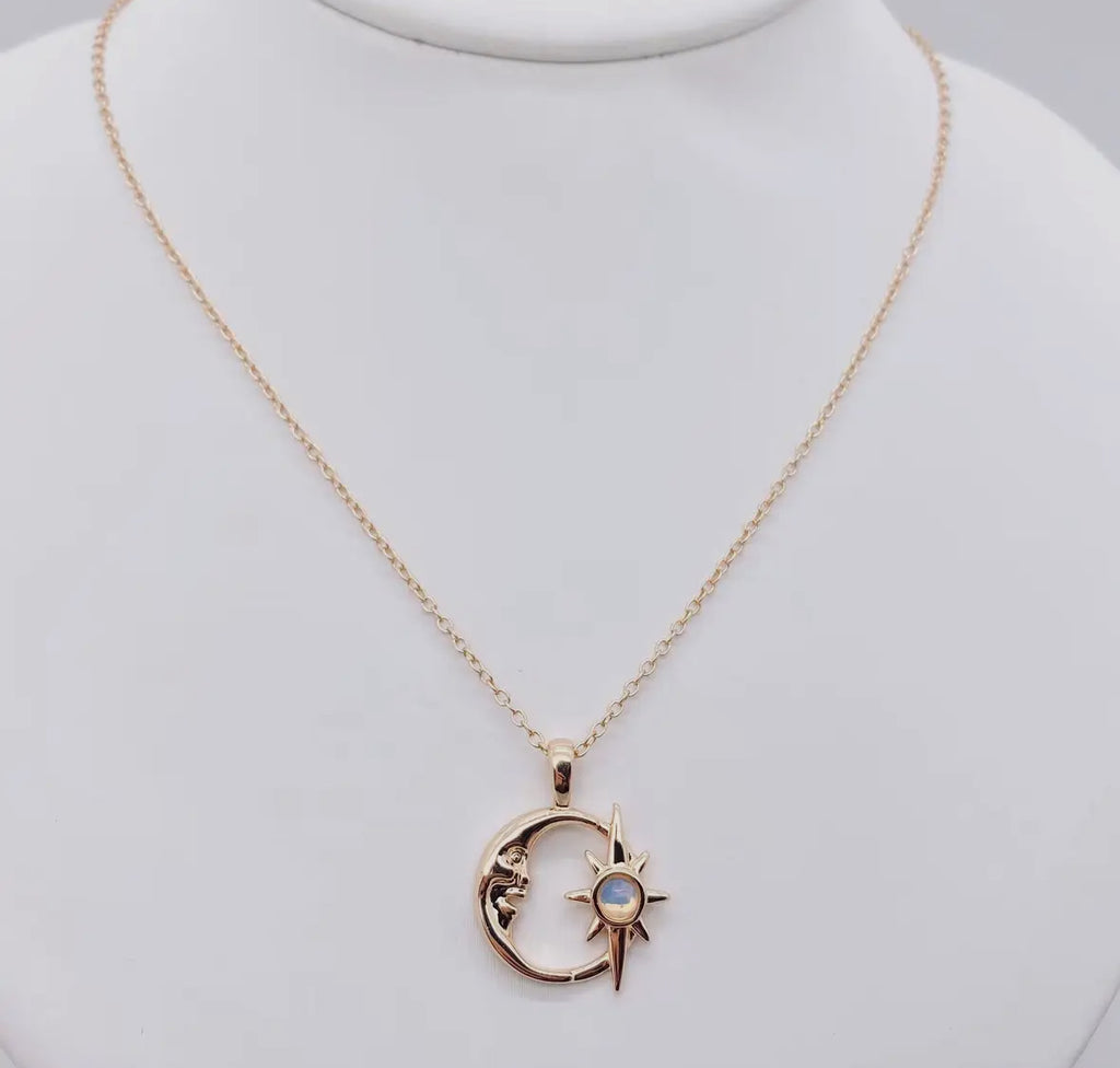 Star moon necklace