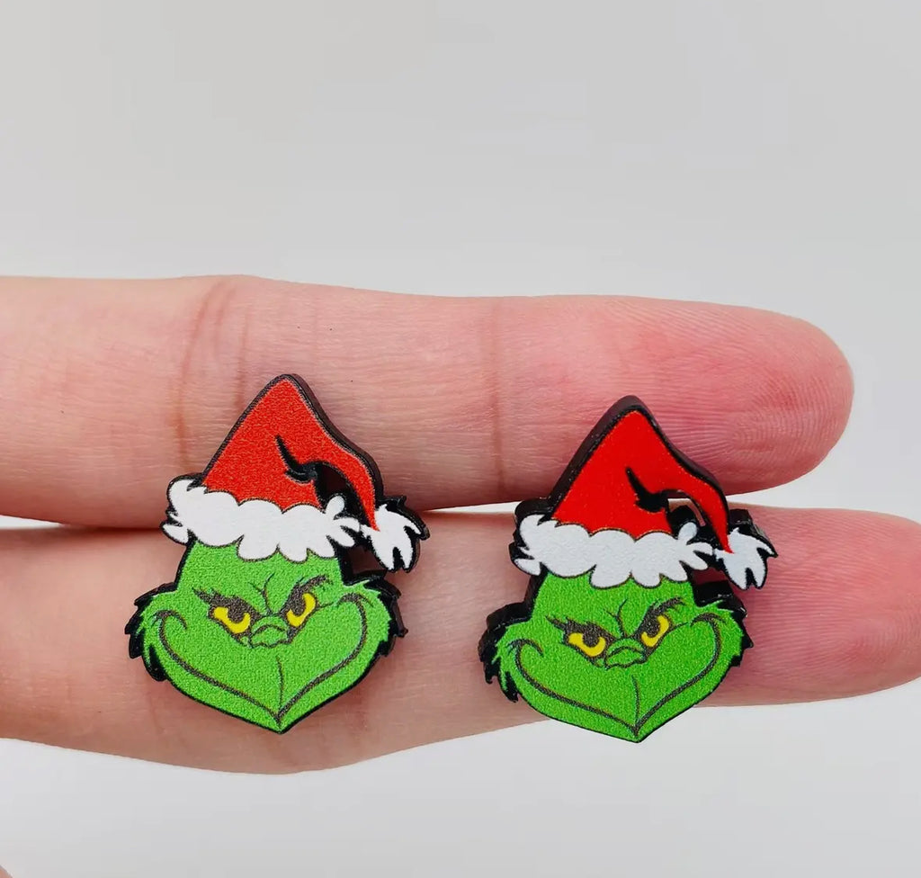 Grinch earrings